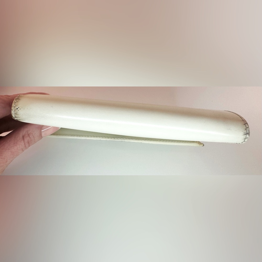 Prada Wallet Spazzolato Bianco Patent Leather Original COA 1997 Vintage Prada - Picture 7 of 16